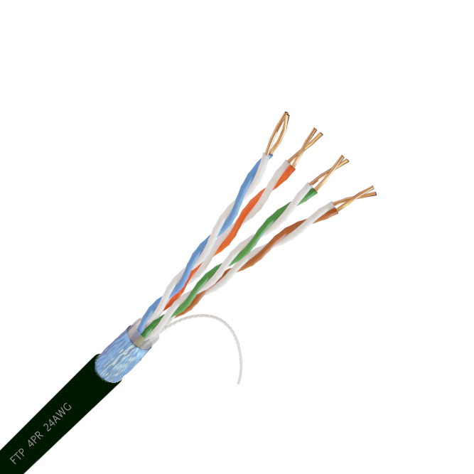 Кабель омедненный NetLink NL-CCA FTP 4PR 24 AWG CAT5е внешний бухта