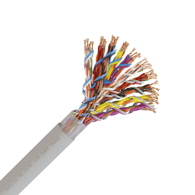 Кабель NetLink NL-CU UTP 50PR 24 AWG CAT5  белый внутренний