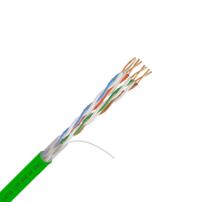 Кабель омедненный NetLink NL-CCA UTP 4PR 24 AWG CAT5е 305м внутренний зеленый