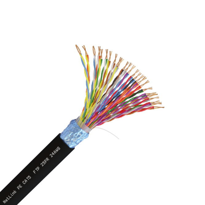 Кабель FTP 25PR 24AWG CAT5  черный внешний